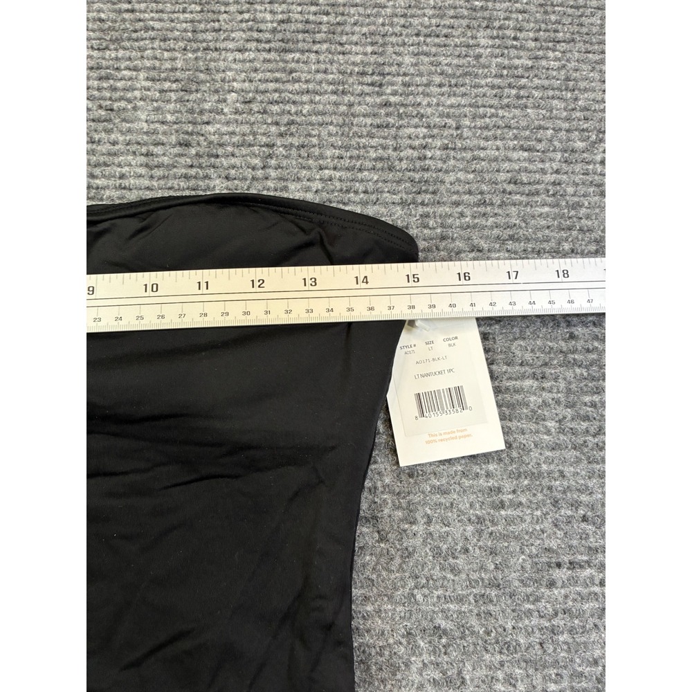 Andie Swim The Nantucket One Shoulder One Piece Swimsuit Black Large Tall AO171 - Picture 4 of 8